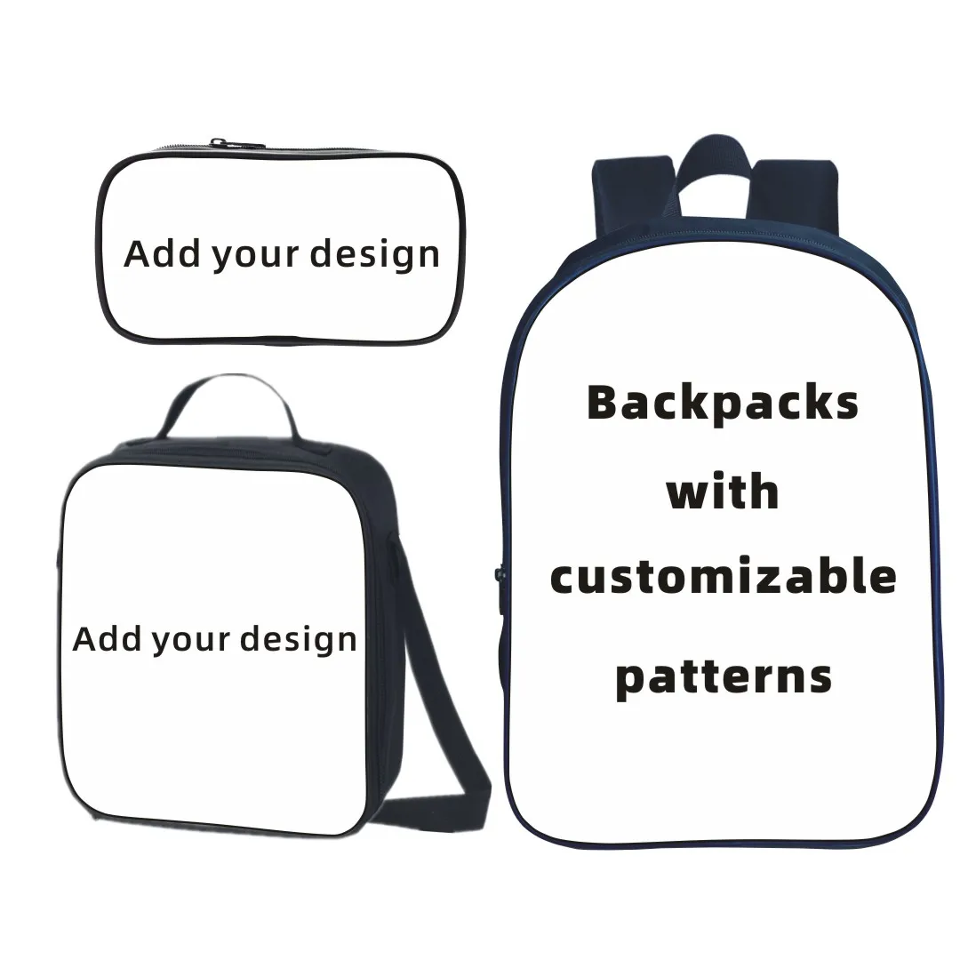 set/3pcs New Arrival Digital Printed Backpacks with Customizable Patterns Kids School Bags for Girls and Boys Shoulder Bag