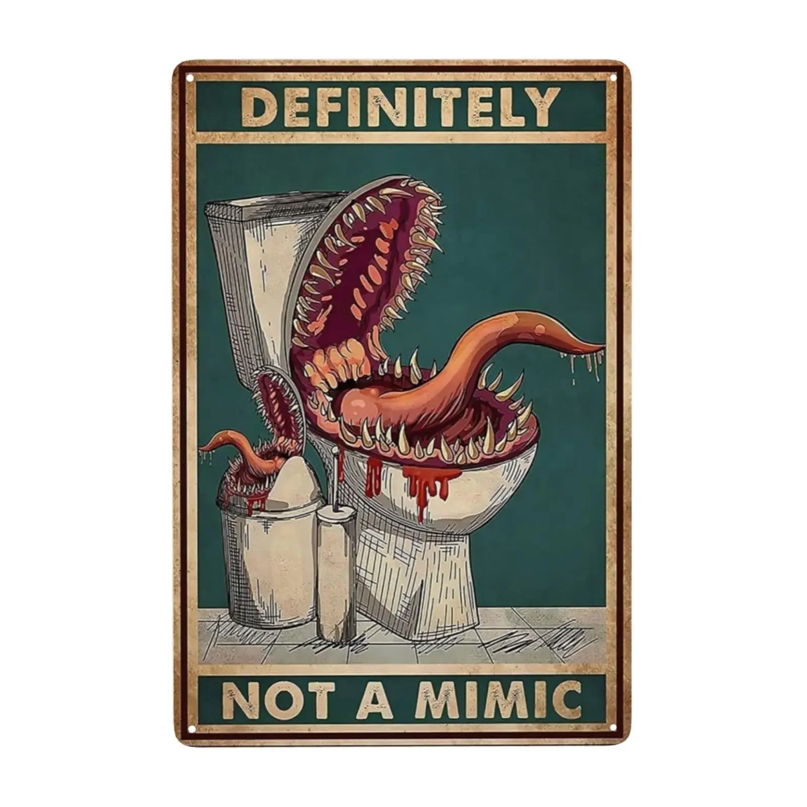 Definitely Not A Mimic Poster Dnd Posters Dungeon Rpg Tabletop Dragons Dice Games Home Decor For Bathroom And Restroom Chart