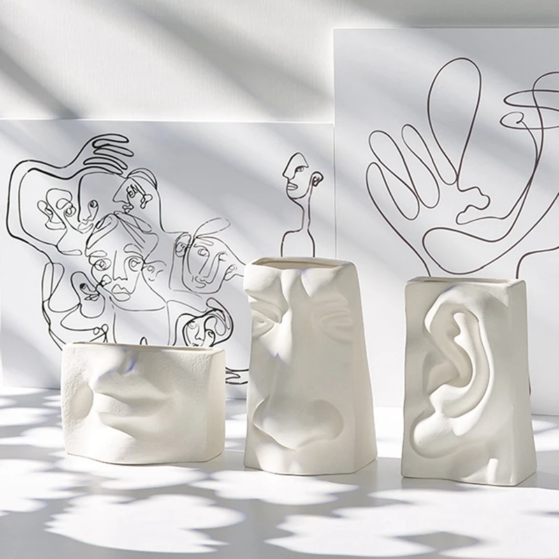 Promozione! Artigianato in ceramica ufficio Desktop vaso statua decorazione casa pianta disposizione vaso di fiori soggiorno vaso di rivestimento