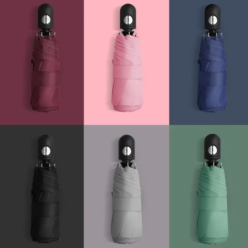 Creative Mini Portable Umbrella Five-folding Pocket Umbrella Rain Women Fully-automaticTravel Umbrella Outdoor Rainproof Tools