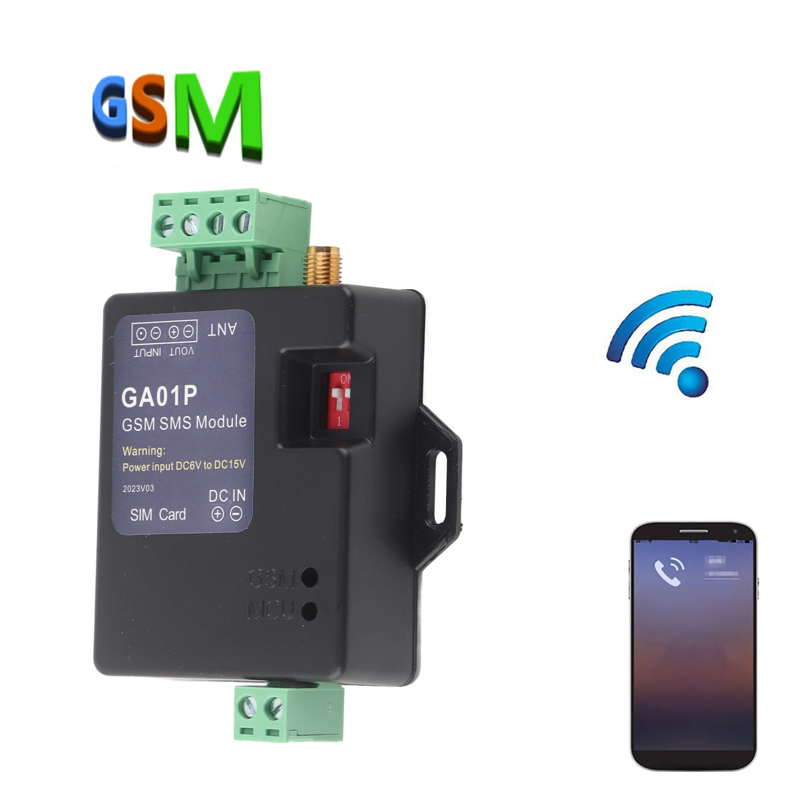 Minialarma de fallo de energía remota inteligente, alarma de llamada SMS, sistema de alarma de seguridad GSM, alerta de fallo de energía remota, GA01P