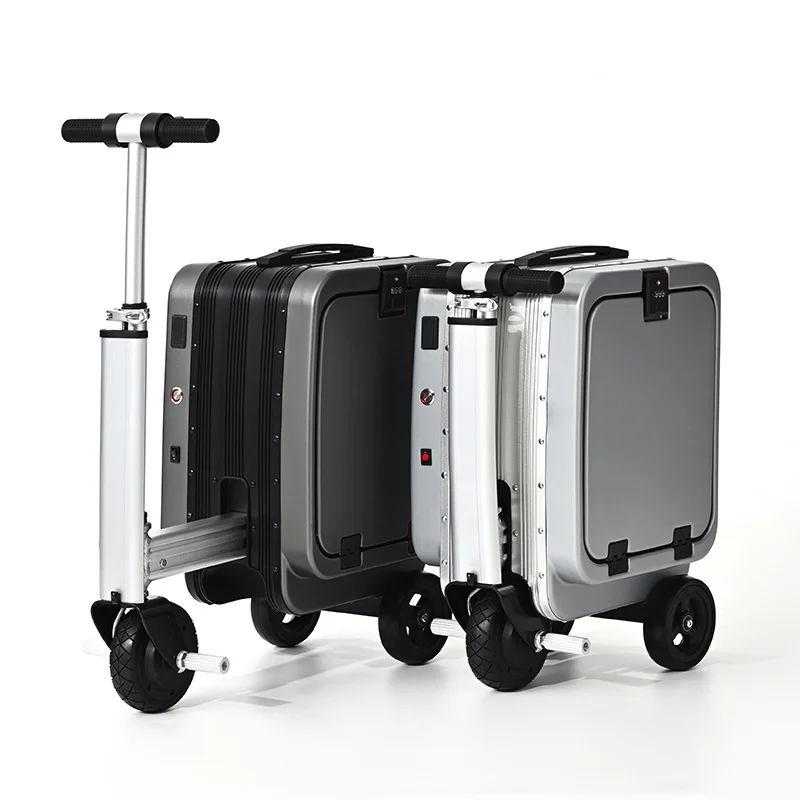 Electronic Ride-On Carry-On 20 Inch Cabin Suitcase with TSA Lock Portable Scooter Boarding Trolley Scooter Carry on Luggage