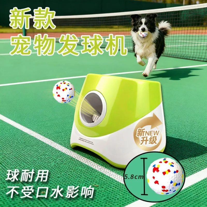 Automatic Dog Tennis Ball Launcher, Pet Ball Thrower Interactive Fetch Toy for Border Collie Outdoor Dog Exercise