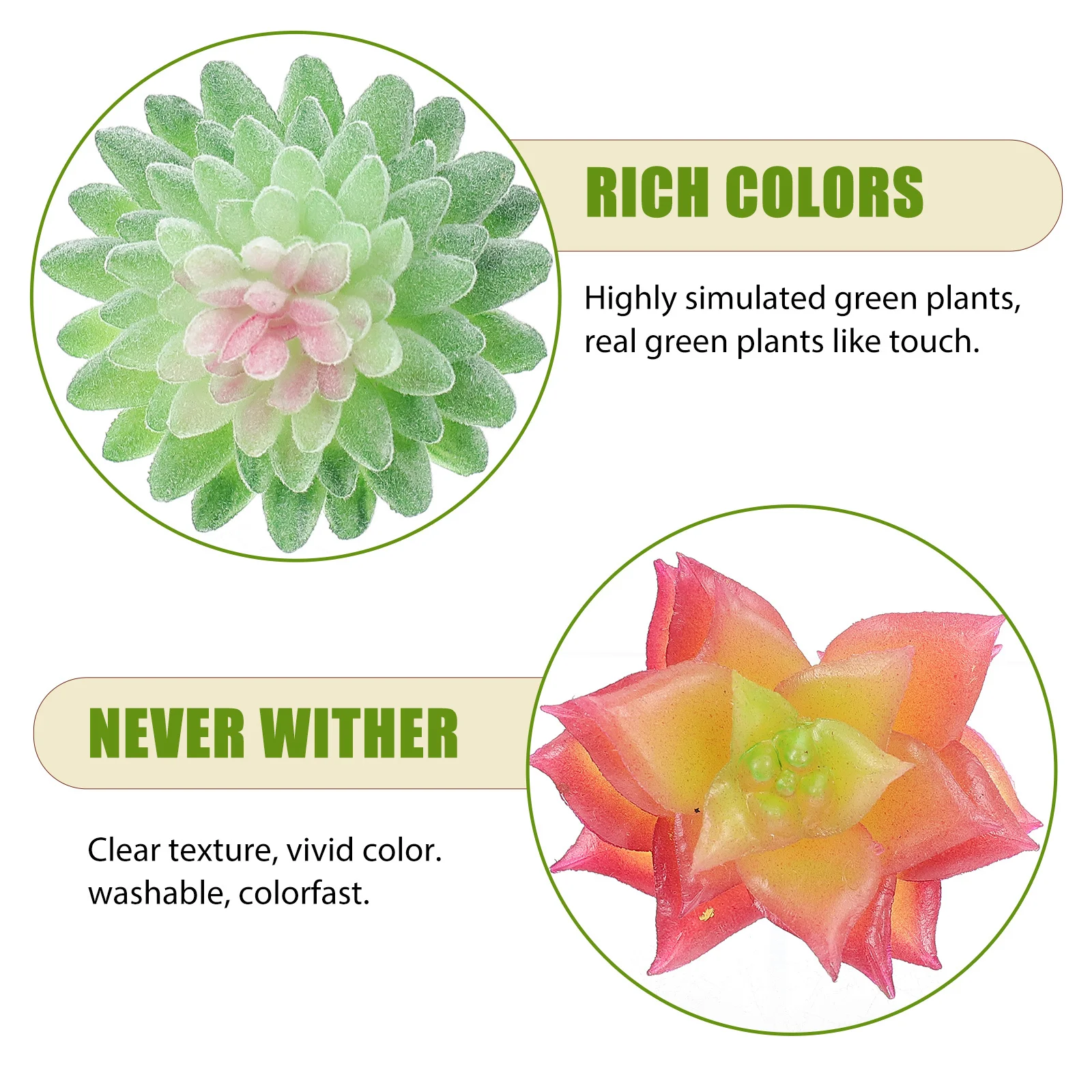 

13pcs Realistic Artificial Succulent Diy Plant Ornament For Wedding Party Office Decor Succulent Arrangement Pick