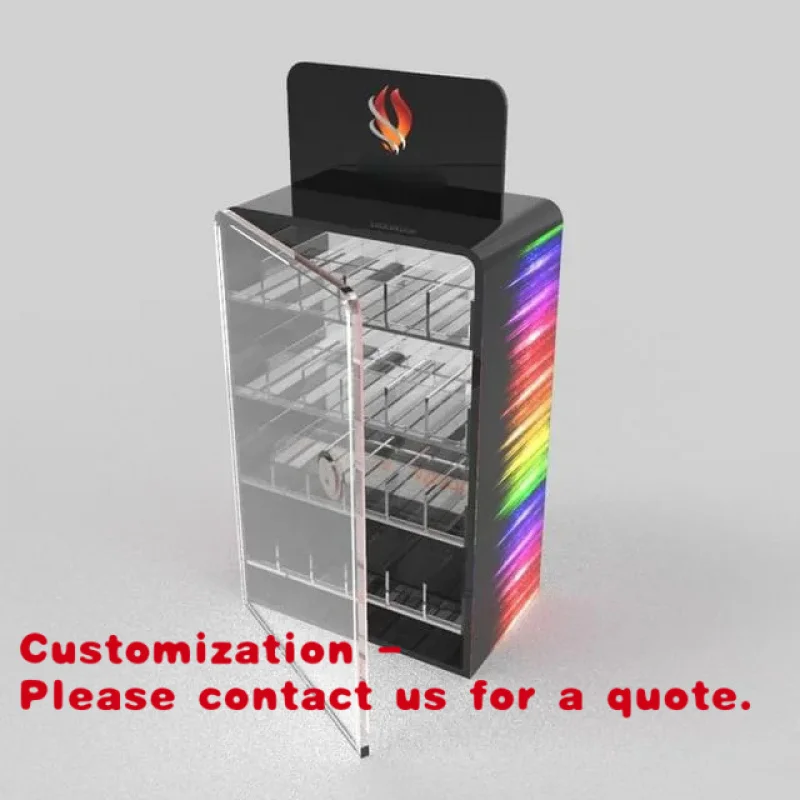 

Customize.Custom Design Acrylic Display Cabinet Plastic Vending with Lock tobacco Storage retail store smoke shop