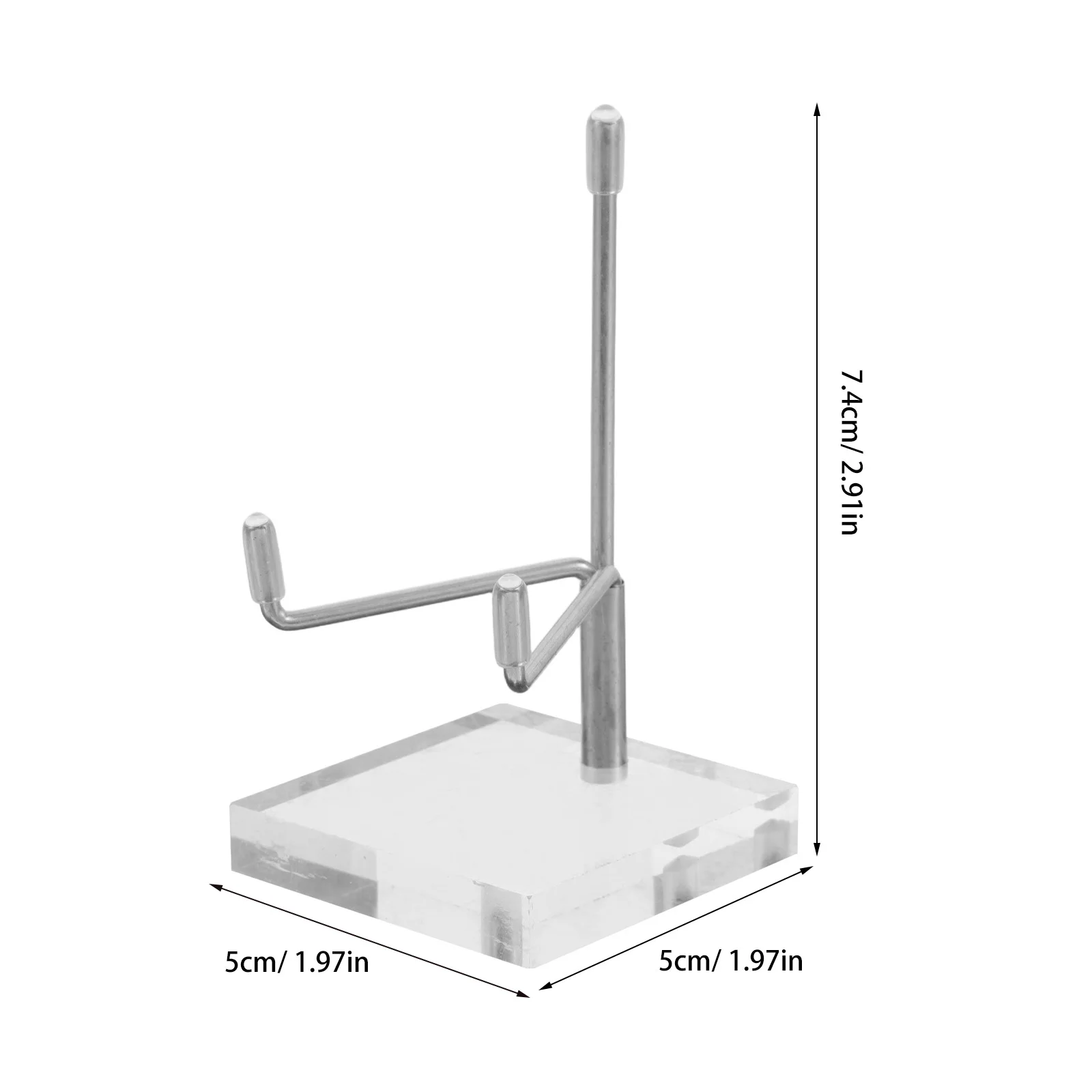 Acrylic Business Holder Transparent Desktop Organizer For Office Desk Silver Multi Card Storage Rack Name Card Display