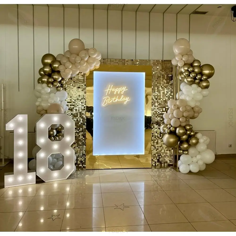 

Popular Party Birthday Wedding Decoration Clear Acrylic Arch Event Backdrop Decoration