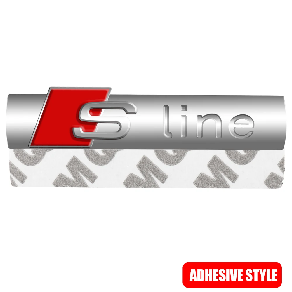 Auto voorbumper embleem grille Sline decoratie sticker auto accessoires voor Audi Sline S A4L A3 A5 A7 A4 B8 A3 Q3 Q5 Q7 A8L