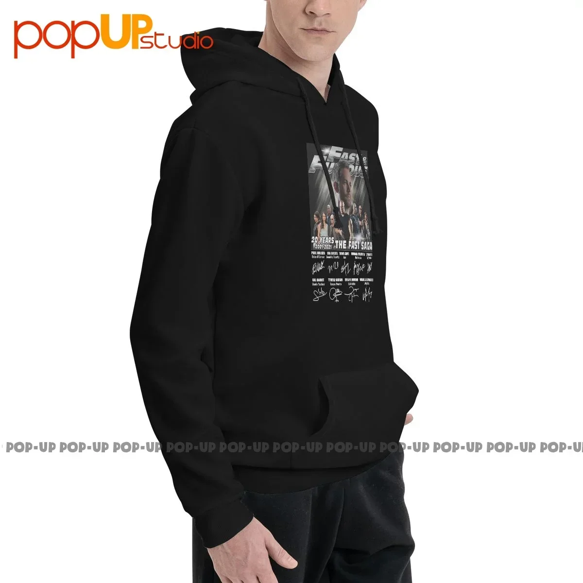 Paul Walker With Fast And Furious Movie Characters 20 Years Hoodie Sweatshirts Hoodies Pop Hipster