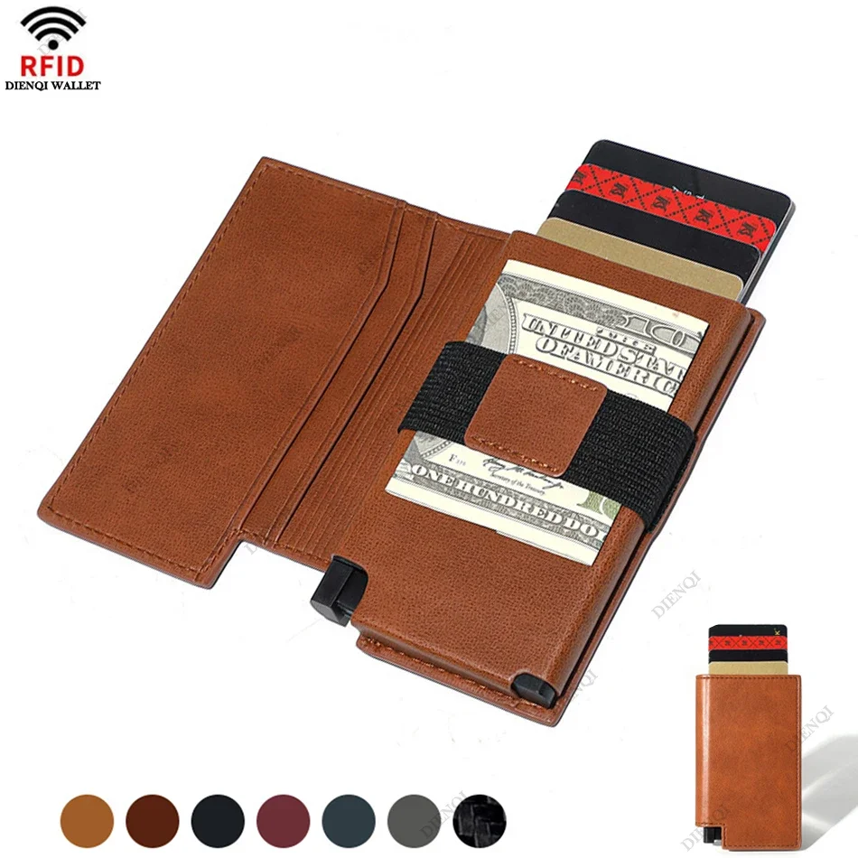 New Rfid Credit Card Holder Men Wallets Money Bag Male Clutch Purses Slim Thin Wallets for Men LuxuryLeather Wallet Carteras