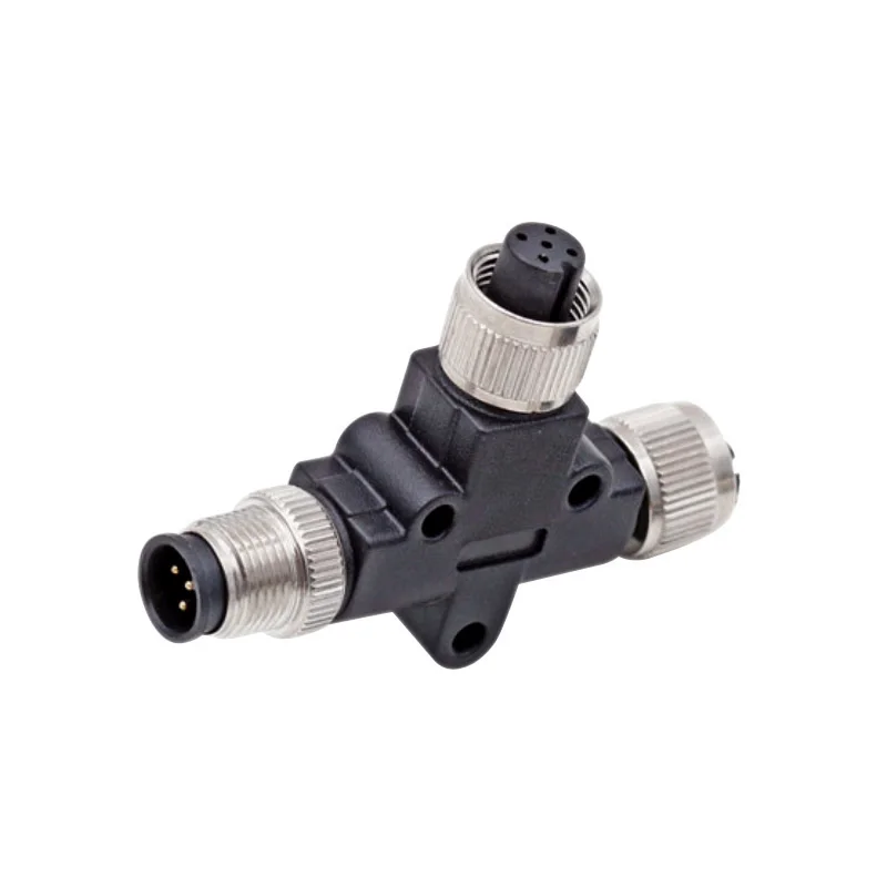 M12 Sensor Connector Waterproof Three-way Pipe Conversion Plug Male Female 4 5 8pin Y shaped T Type A code Connectors image 4