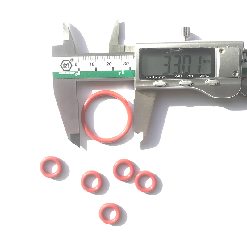 Czerwony silikonowy podkładka uszczelniająca o-ring VMQ O-uszczelka pierścienia uszczelniającego ekspres do kawy klasy spożywczej 1.5/2.0/2.4/3.1