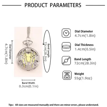 時尚新款復古浮雕鏤空羅馬數位翻蓋式懷錶鍊吊墜掛件男女款 8 最佳銷售 懷錶 - №2