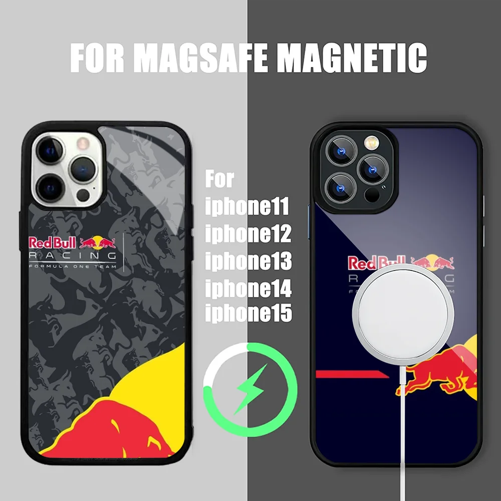 Чехол для телефона RED Energy Drink B-Bull с сильным магнитом, полное покрытие, мягкий ТПУ