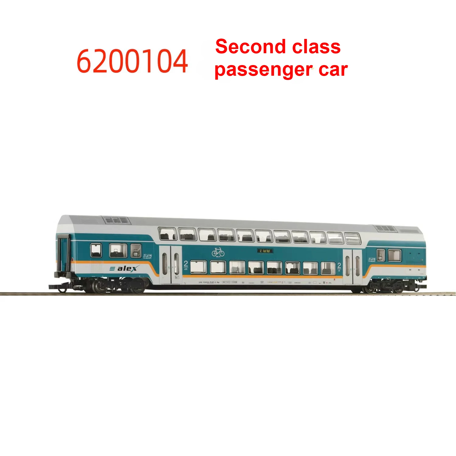 روكو HO 1/87 لعبة القطار 6200103/6200104 عربة الركاب ذات الطابقين مع أضواء قطار نموذج لعبة الصبي هدية #2