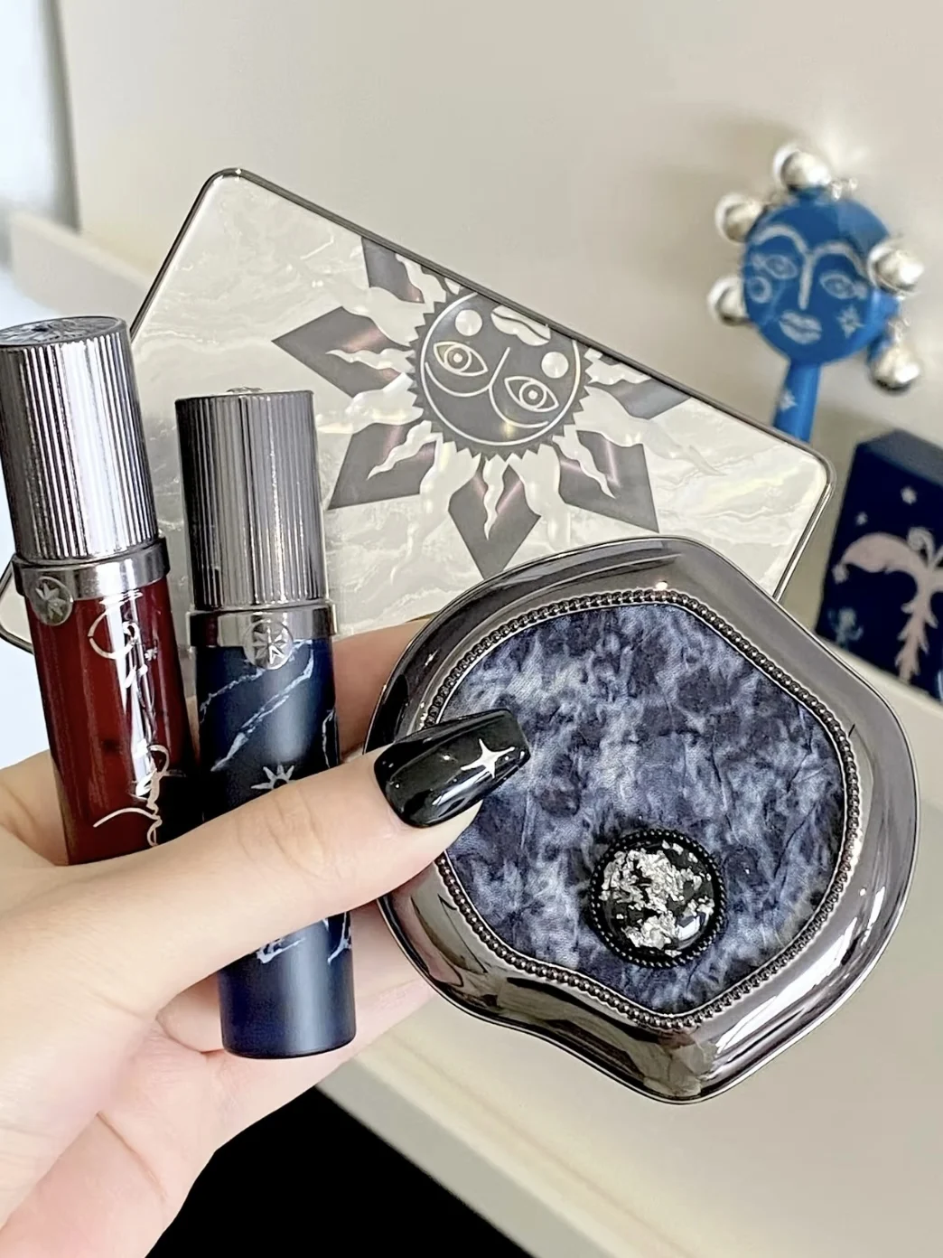 Girlcult Hmong Witch Series Makeup Set Blusher Lipstick Glaze Eyeshadow Palette Shimmer Scream 3Pcs Gift Box