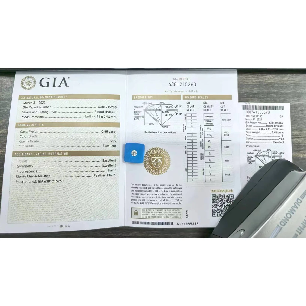 GIA – véritables diamants naturels ronds, 0.3-1.0CT FGH, pierres naturelles en vrac pour la fabrication de bijoux