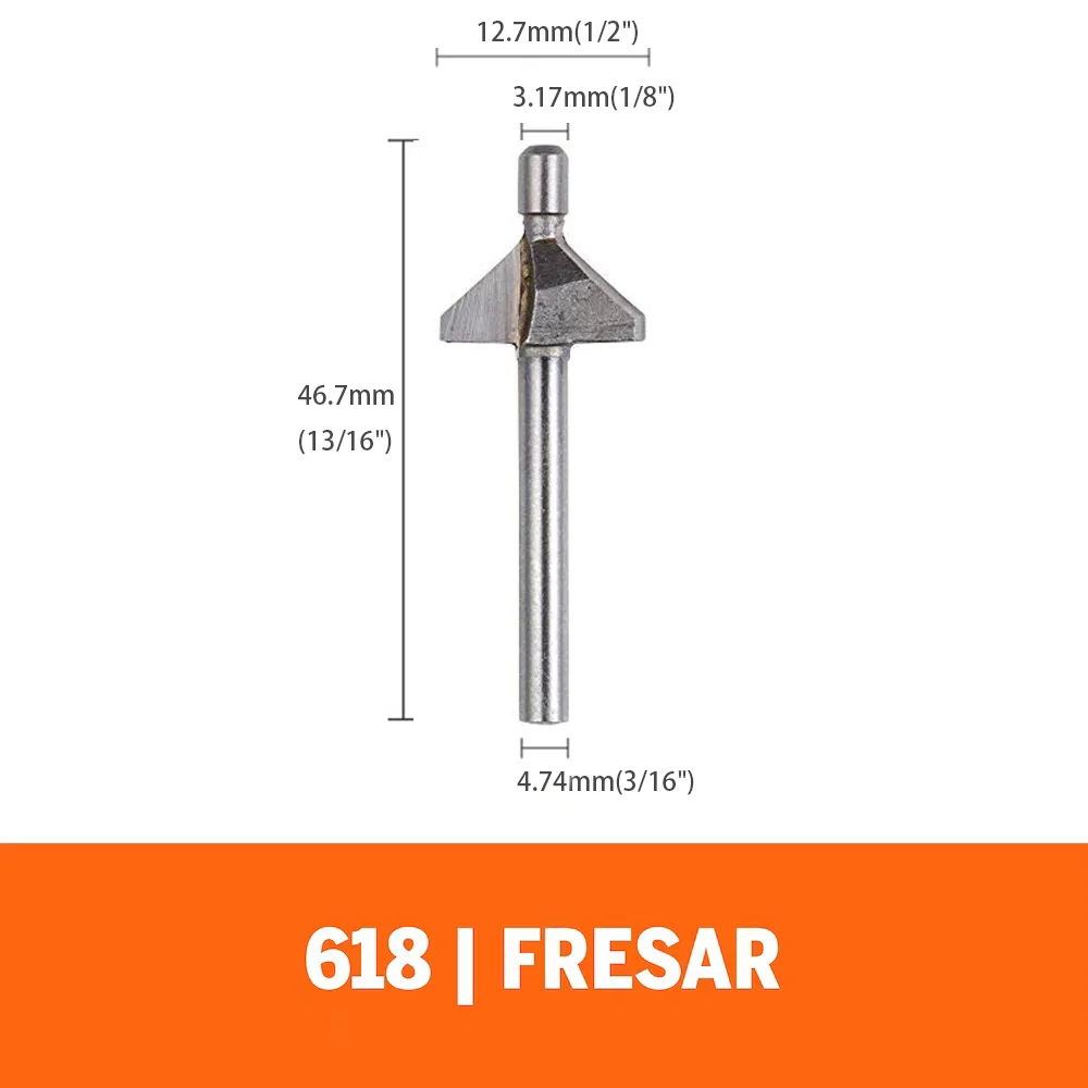 3/16′′ Shank High Quality  Fillet Cutter Chamfering Router Bit Alloy Fillet Router Bit Trimming Machine Router Bit& Bevel Edging