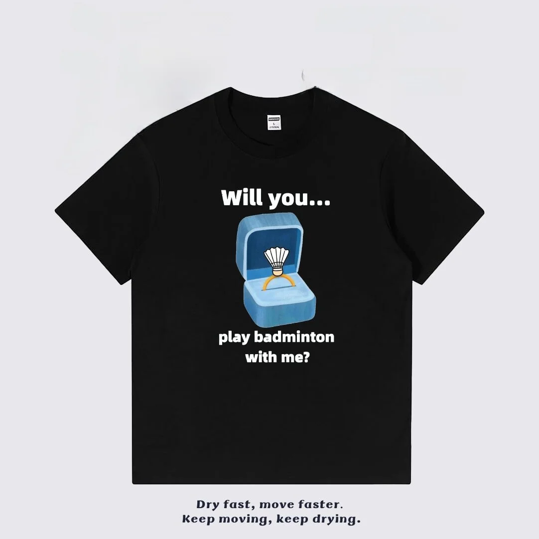 Quick Dry Ice Silk T-Shirt Loose Fit Short Sleeve Summer Cool Feeling Team Badminton Casual Trendy Breathable Men's Fashion