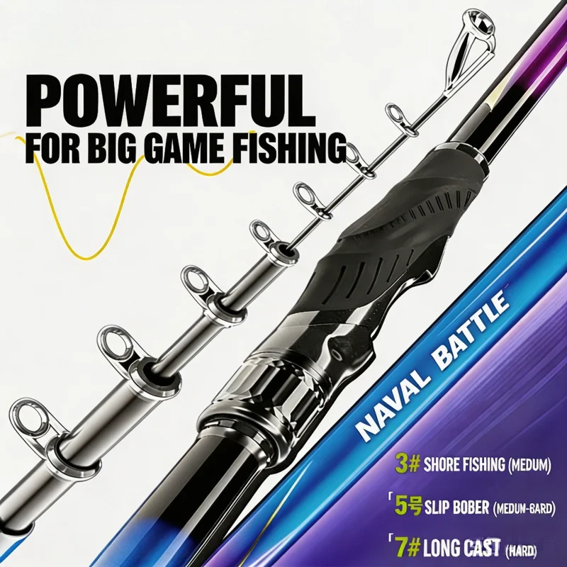 

TRUVEX Sea Combat Saltwater Beach Casting Spinning Carbon 24T+30T Big Guide Ring Slide Float Sea Fishing Rock Shore Fishing Rod
