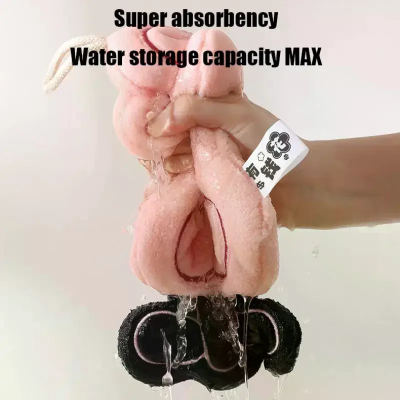 Floral Hand Towel Hanging Highly Absorbent Thick Fabric For Kitchen Bathroom Use Cute Design Odor Free Quick Drying