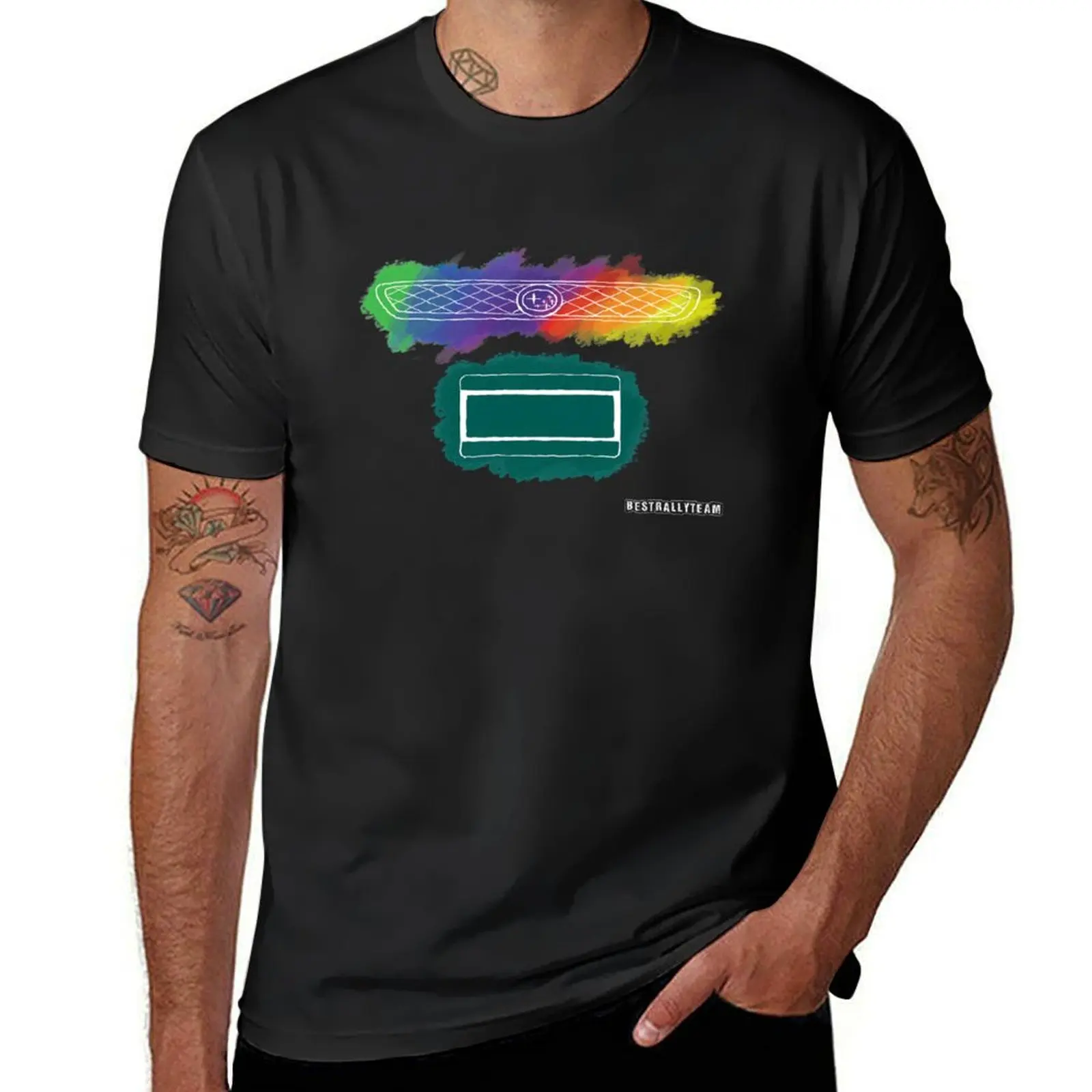 

Rainbow Grille Best RallyTeam UniCARn Art T-Shirt heavyweights Clothing anime shirt tops t shirt men 100℅ cotton