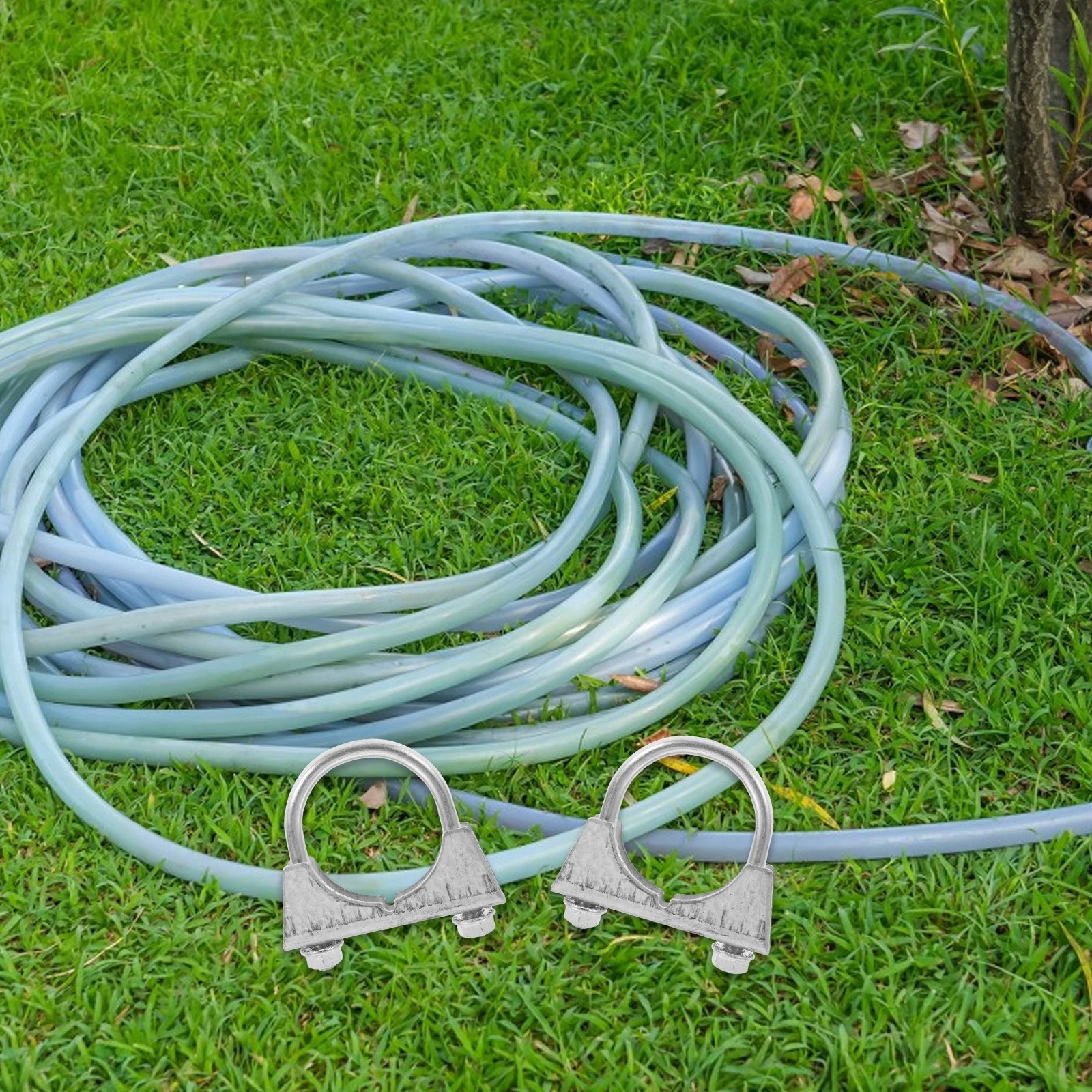 

2Pcs U Bolt Pipe Clamp Heavy Duty for Poultry Farm Water Pipe Stabilizer Stock Holder Reusable Fixing Clamp