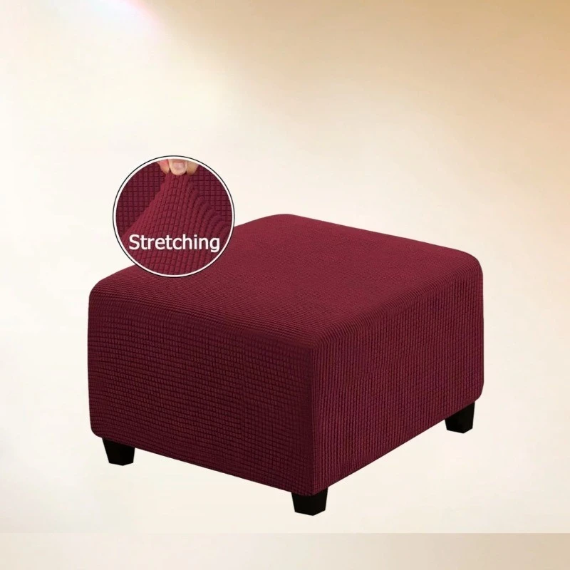 Non-Slip Sofa Cushion Cover, Pet Scratch Proof Rectangle Couch Protector Mat for Footrest, Solid Color Washable Seat Pad
