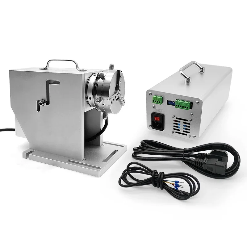 

Industrial Ring Jewelry Rotary Axis With Elastic Spring Stainless Steel Clamp Jig For Fiber Laser Carving Marking Engraving