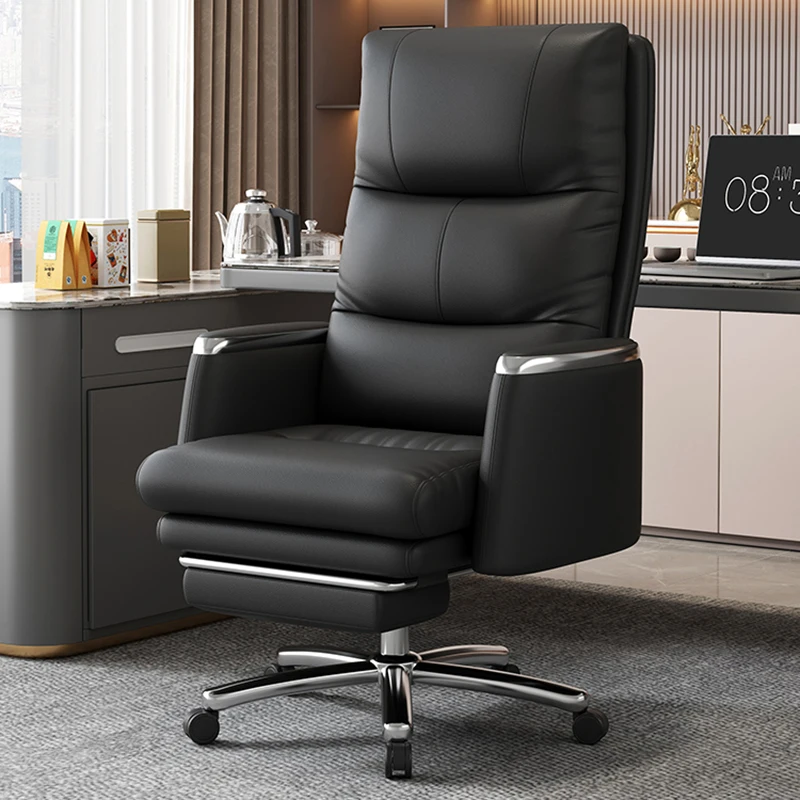 

Comfortable Ergonomic Office Chair Leather Home Luxury Cute Rolling Office Chair Swivel Accent Silla De Oficina Office Furniture