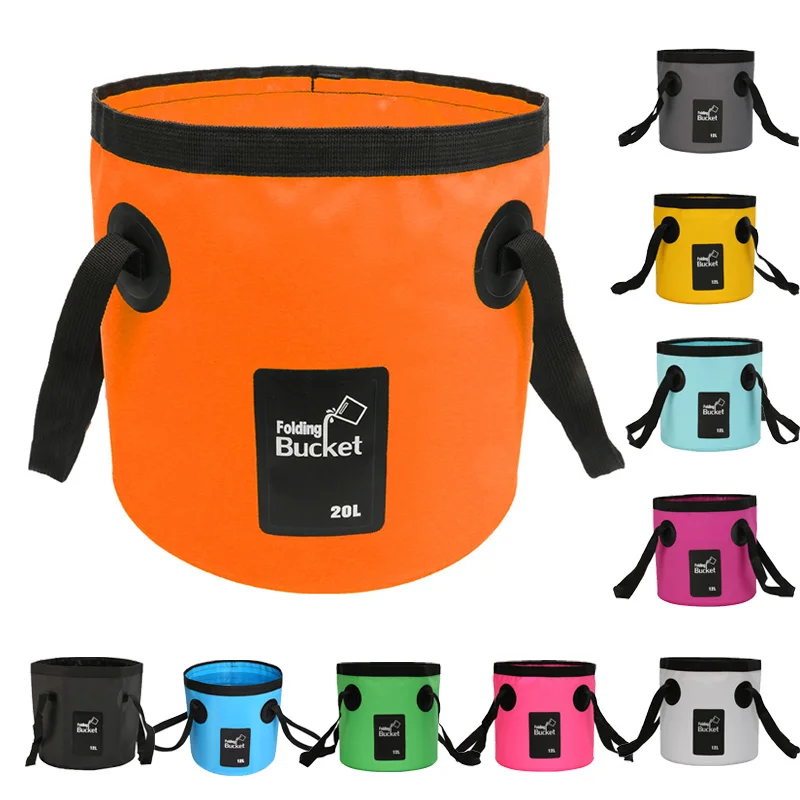 

Collapsible Bucket 12L 20L Container Folding Water Bucket Portable Wash Basin Fishing Bucket for Outdoor Camping Car Washing