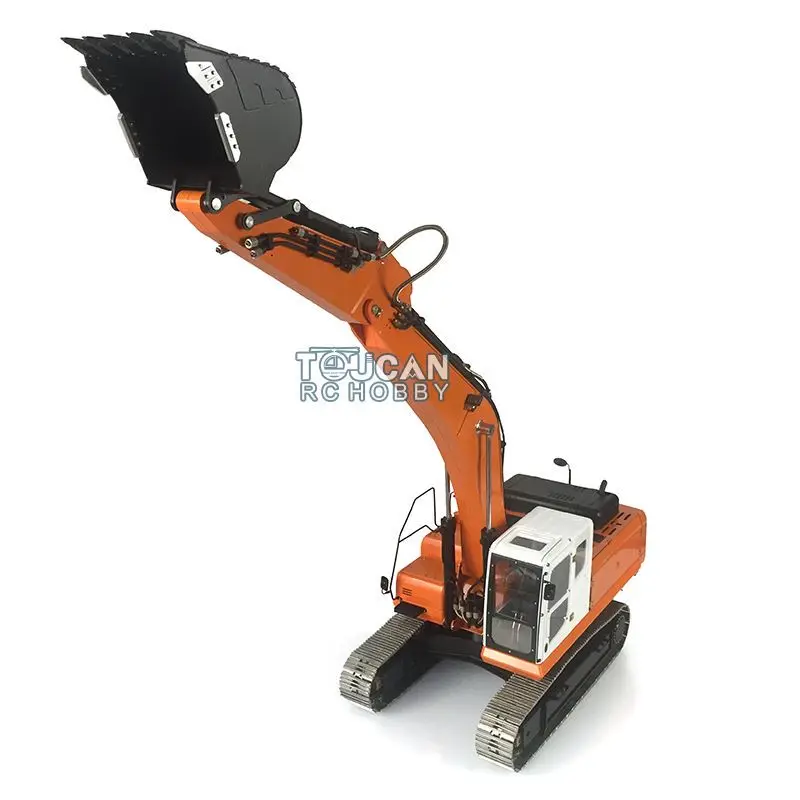 Metal Hidráulico RC Escavadeira Tracks, Pintado Terra Digger Kit, Modelo de Construção para Meninos, LESU AC360, THZH0898-SMT2, 1, 14