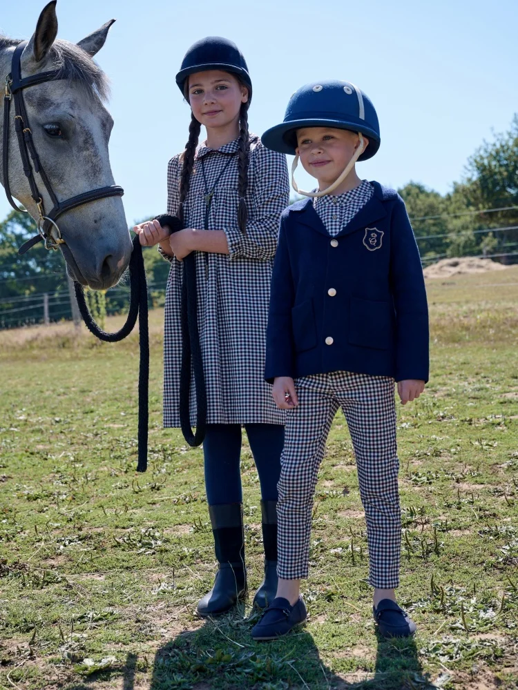 Clearance sale AS AW25 Check shabbos + silk wool knitting Collection sister brother family match clothes boys girls clothing