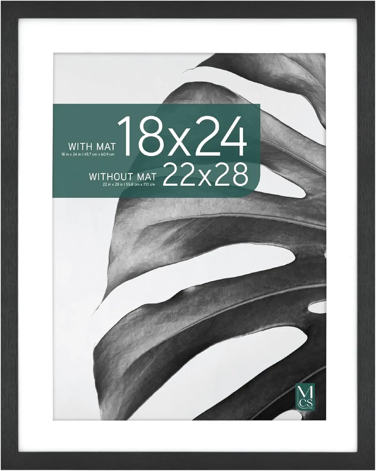 

Рамка для постеров 22x28 с матовым покрытием и отверстием для демонстрации 18x24, черная, под дерево, из инженерной древесины, для настенного крепления фотографий и художественных принтов