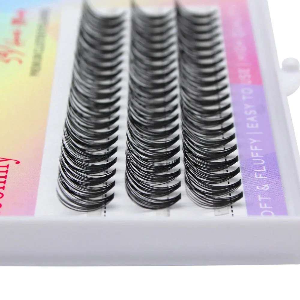 Moonlily Professional Individual Grafting Eyelashes Extension Silk Cluster Bunche Natural Long Makeup Beauty Fake False Lashes