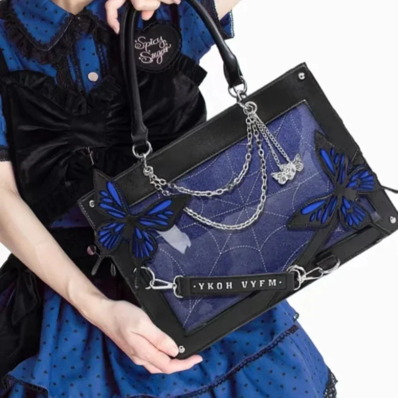 Ita Bag 2024New Maze Butterfly Pain Tote Bag Y2k Dark Gothic Style Handbag Diagonal Cross Women's Bag Spider Web Bag Luxury Bags