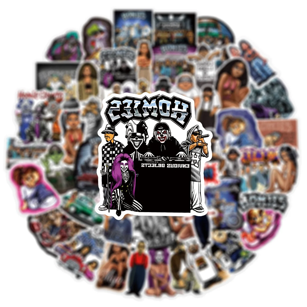 สติกเกอร์การ์ตูนลายแร็ป 100 ชิ้น สำหรับตกแต่งโทรศัพท์ แล็ปท็อป กระเป๋าเดินทาง สเก็ตบอร์ด ของขวัญสุดสนุก