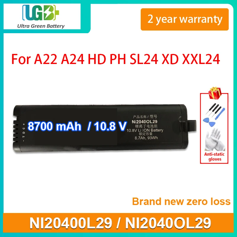 

UGB New NI20400L29 NI2040OL29 Battery For Philips NI20400L29 NI2040OL29 A22 A24 HD PH SL24 XD XXL24 Battery 10.8V 93WH