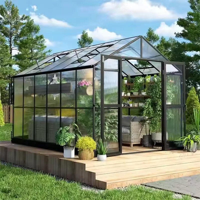 Luxury Aluminum Glass Sunroom Commercial Backyard Veranda Garden House Outdoor Patio Conservatory Villa Extension Room Kit