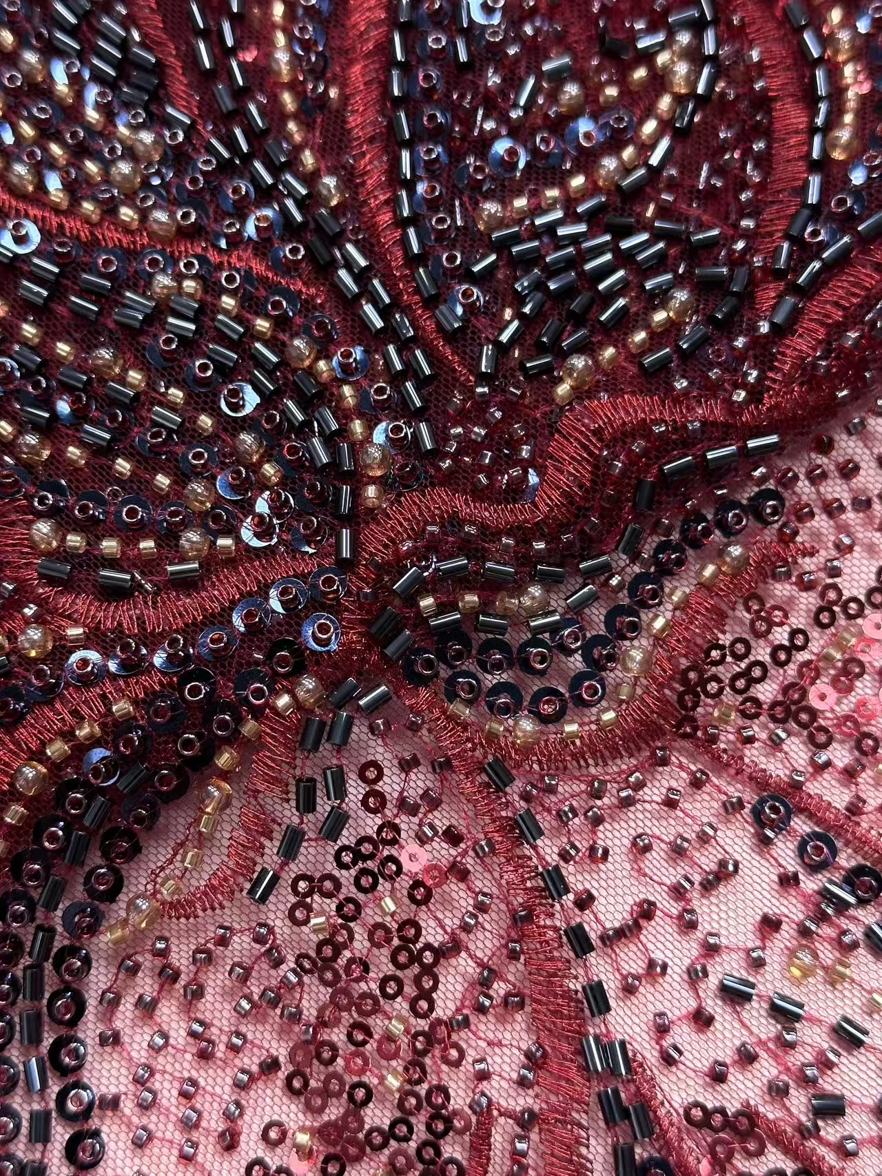 5 metri tessuto di pizzo nigeriano di alta qualità tulle di lusso africano francese tessuto di pizzo in rilievo abito da sposa per le donne cucito TP1476