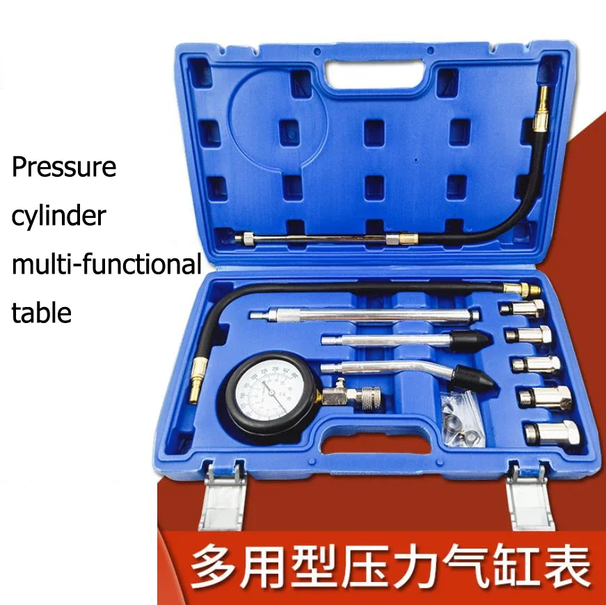 Engine Compression Tester Kit Engine Compression Tester Cylinder Pressure Gauge for Motorcycle Car Petrol Gas Repair Tools