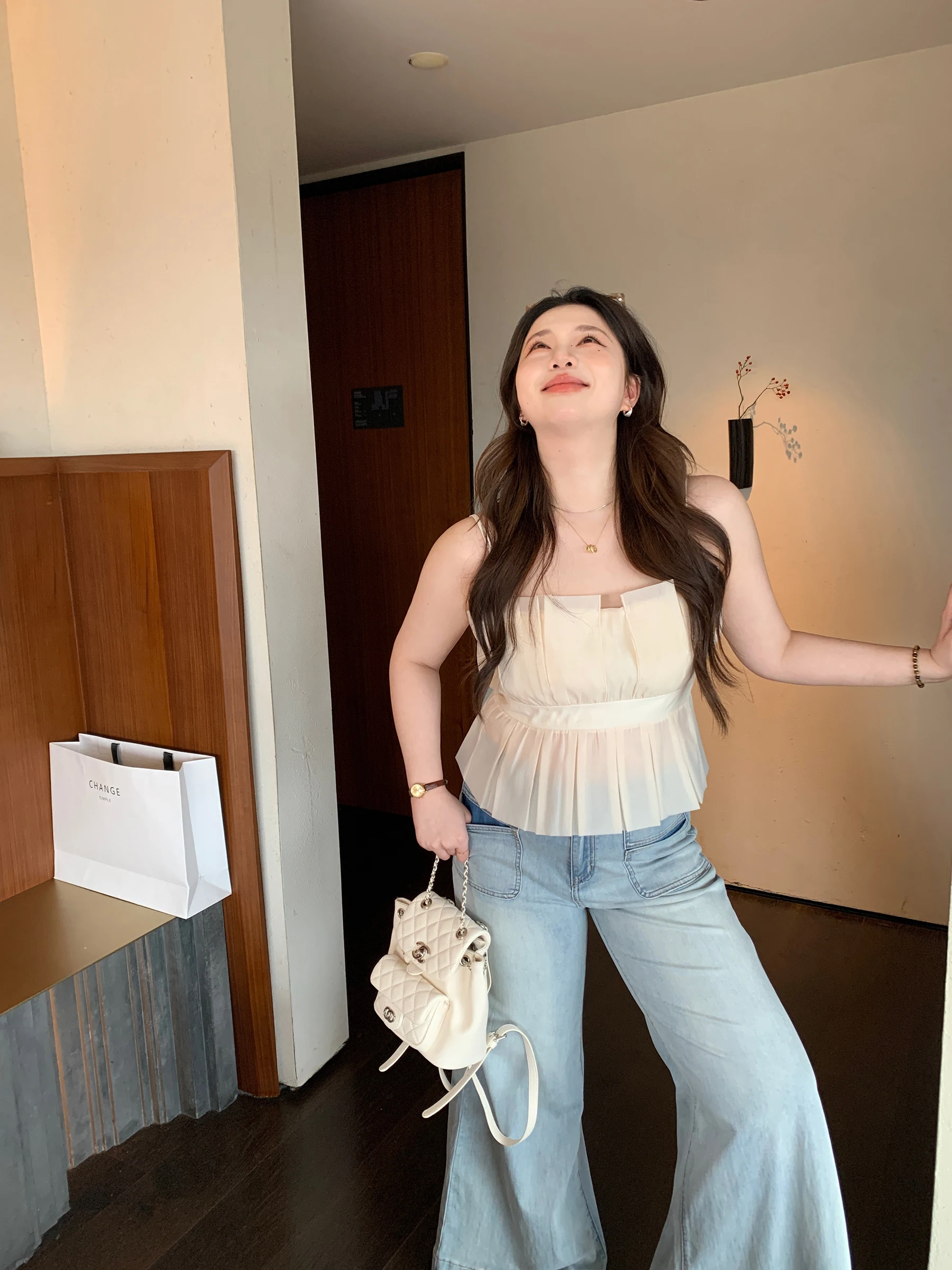 

Женский тонкий топ без рукавов M5T6 из полиэфирного волокна, приталенный, с цветочным узором и тюлевыми бретелями, для ношения поверх небольшой рубашки