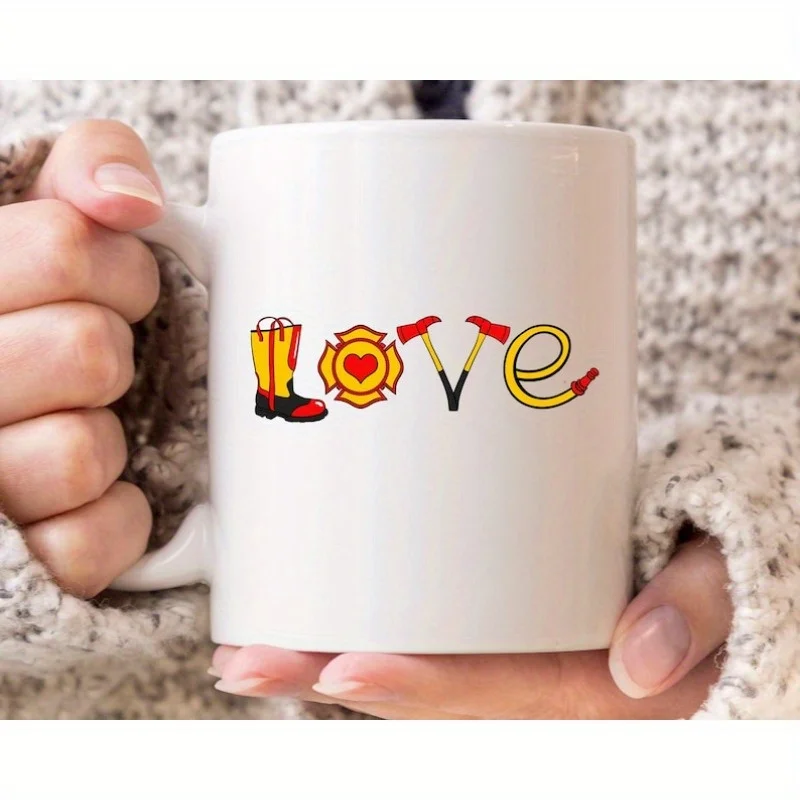 

Love Firefighting Mug, Funny Firefighter Coffee Cup For Fireman In Fire Stations, Cool Firefighting Mug Gift For Men And Women