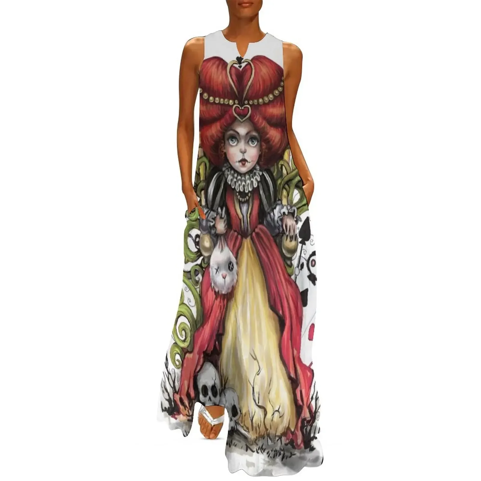 

The Red Queen Long Dress Female clothing Dress vintage dress women summer Summer dresses for women