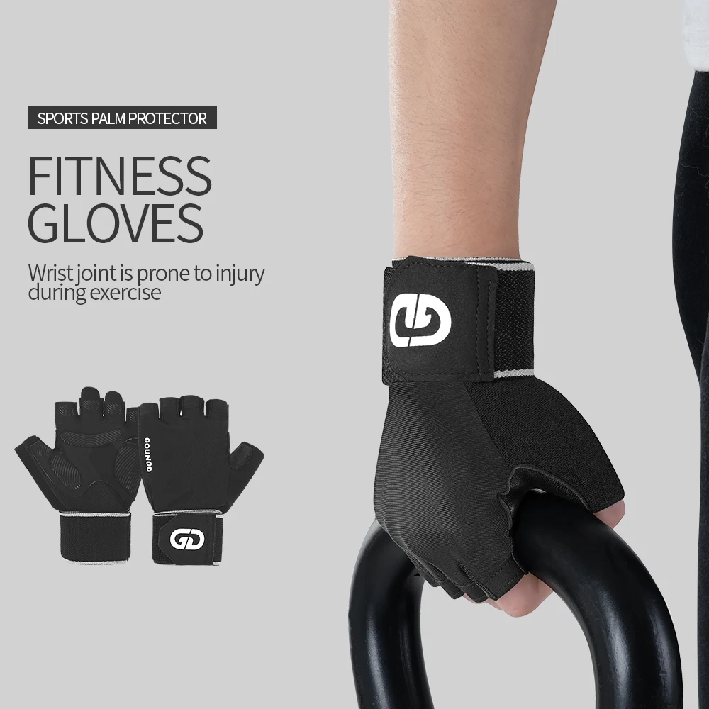 2PC GOUNOD Outdoor Sports Gloves Wrist Protector Fitness Gym Cycling Hiking Boxing Workout Training Exercise Long Wrist Fingerle