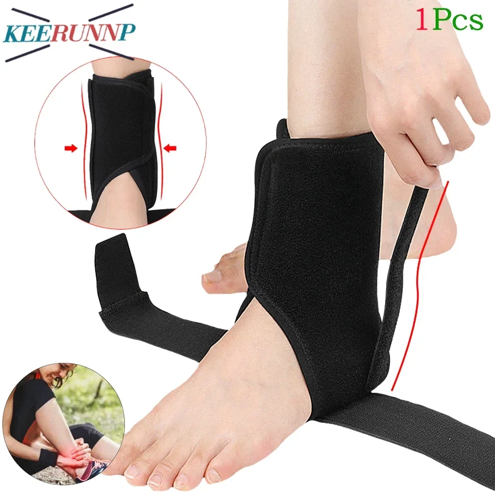 1Pcs Ankle Compression Brace Support Stabilizer & Aluminum Stays for Ankle Sprain Arthritis Strain Fatigue Achilles Tendon Sport