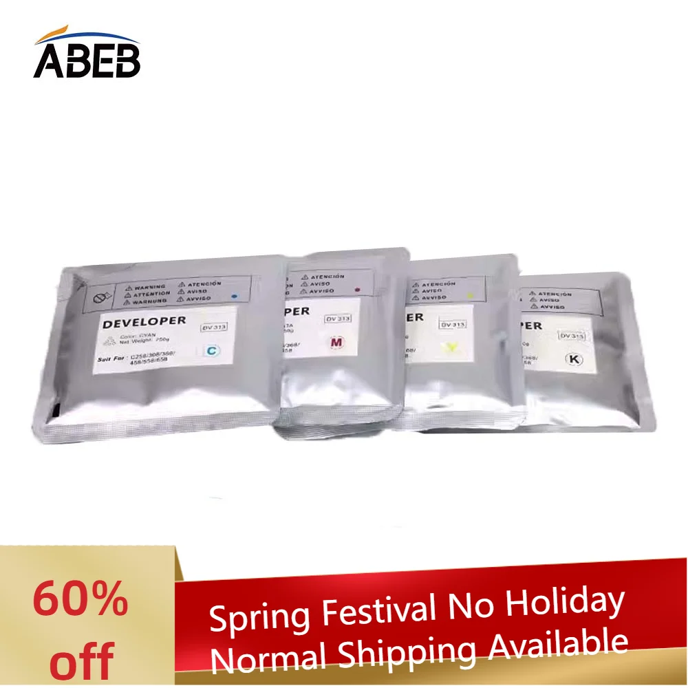 

250 г порошка разработчика DV313 для Konica Minolta Bizhub C308 C368 C458 C558 C658 C 258 308 368 458 Высокосовместимый железный держатель