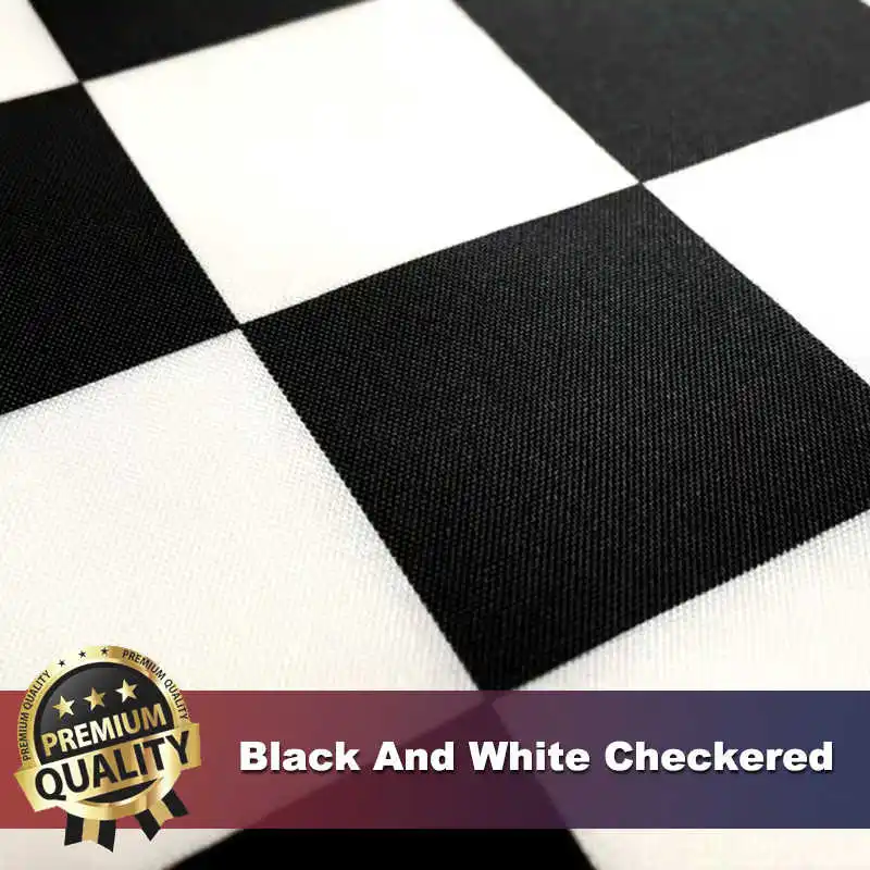 38 Triangle Checkered Flag Auto Race F1 Sport 14x21cm Polyester Black White Chequered Hang String Pennant Flags Bunting Banners view 3