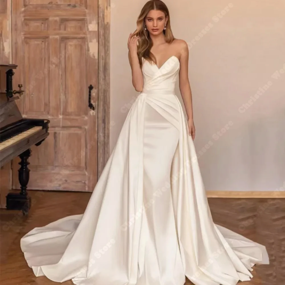 New Bright Fabric Mermaid Wedding Dresses With Elegant Sexy Off Shoulder Ball Gowns 2024 Mopping Length Women Vestidos De Novia