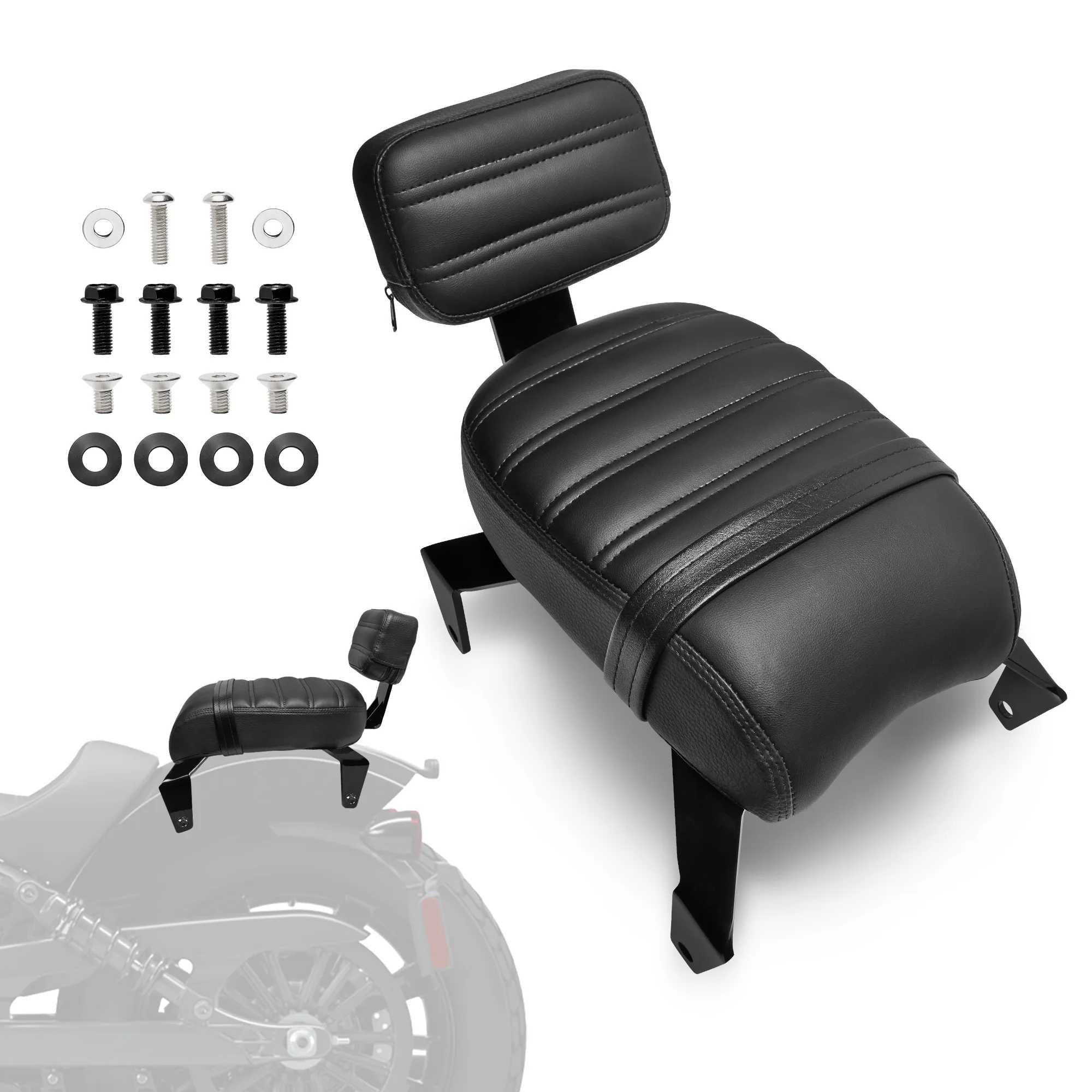

Passenger Seat High Quality Leather with Backrest for Indian Scout Bobber 2025+ Models Motorcycle Accessories